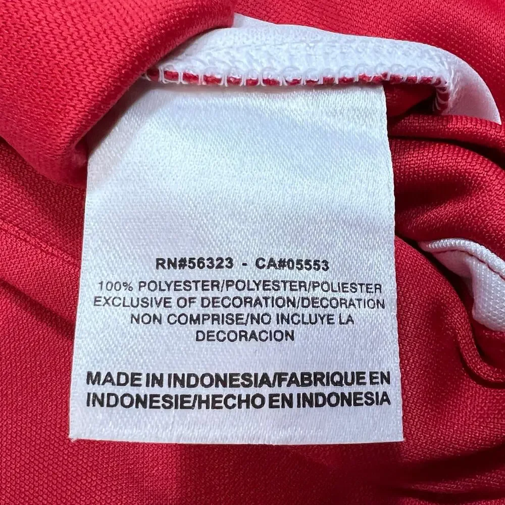 Nike Dri Fit Full Zip Jacket Men XL Red White Polyester Training Pockets New - Picture 7 of 7